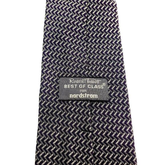Robert Talbott Best Of Class Nordstrom Silk Tie Woven Purple Short Wide - Picture 3 of 8